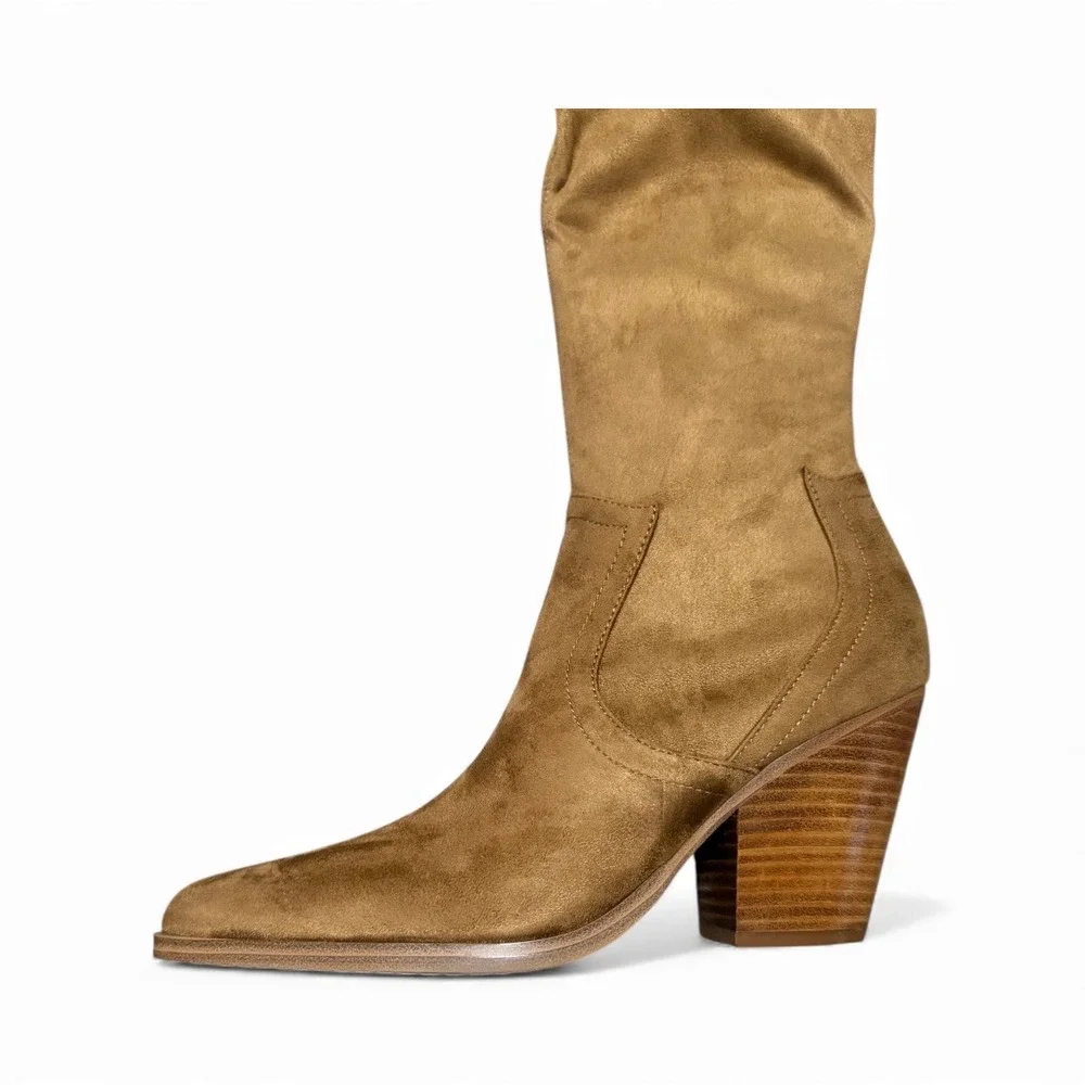 Marc Fisher Gwyneth Over the Knee Camel‎ Brown Boots Sz 9 New